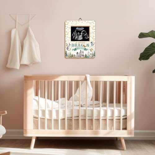 Dragon Baby Shower Decoration Frame, “A Little Dragon Is on the Way” Baby Shower Decoration, New Mom Expecting Parents-to-Be Keepsake Gifts, Pregnancy Milestone Keepsake, Gender Reveal Gifts - Image 4