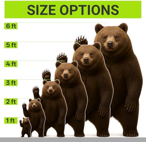 Brown Bear 4FT Life Size Cardboard Cutout Standup, 1 PC - Image 2