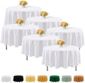 Fitable 6 Pack White Round Tablecloths - 70 Inches in Diameter by Fitable