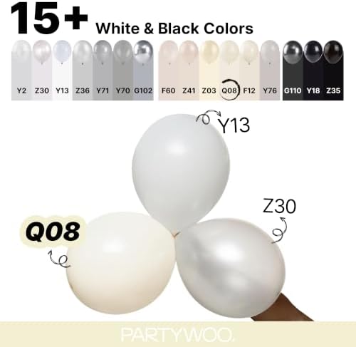 PartyWoo Beige Balloons 50pcs Cream Ivory White Balloons 12 Inch - Image 4