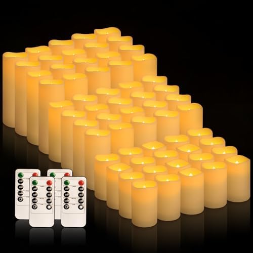 fclayvts 60-Pack LED Flameless Candles with Remote Control - Perfect for Parties, and Special Occasions (Three Sizes) - Image 4