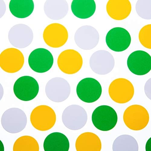 MOWO Yellow, Green and White Confetti Table Decoration, 1.2 inch, 200pc - Image 2