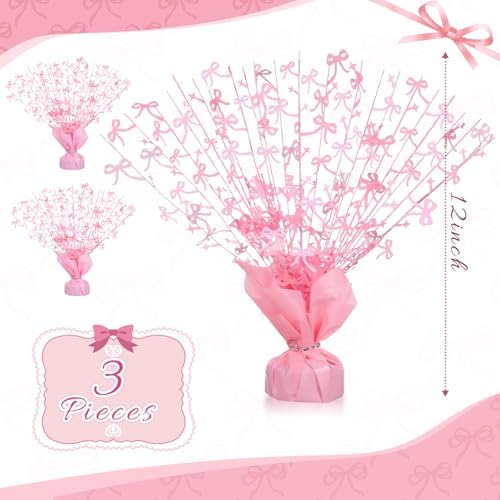 3 Pcs Pink Bow Table Decorations - Image 2