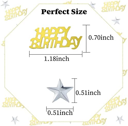 Gold Birthday Confetti Star Shape Table Scatters Confetti for Birthday Decorations Party Sets - Image 3