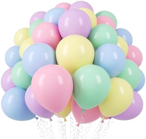 Voircoloria 110pcs Pastel Macaron Latex Party Balloons, 12inch by Voircoloria