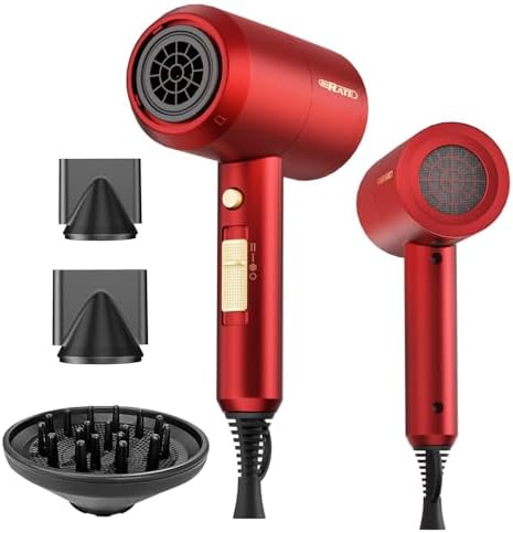 SHRATE Professional Ionic Hair Dryer with Diffuser & Nozzle | Low Noise by SHRATE