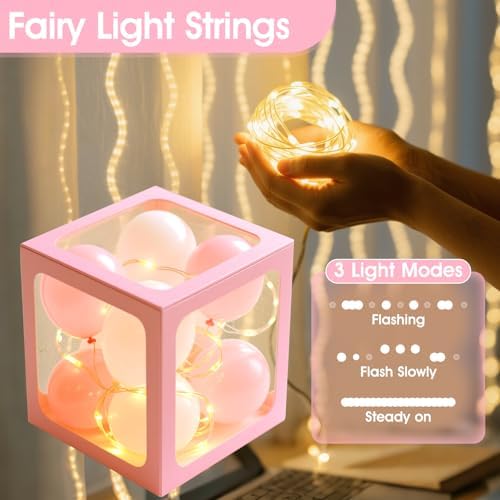 Ledido Baby Boxes with Letters & Balloons & Fairy Lights for Baby Shower - Image 2