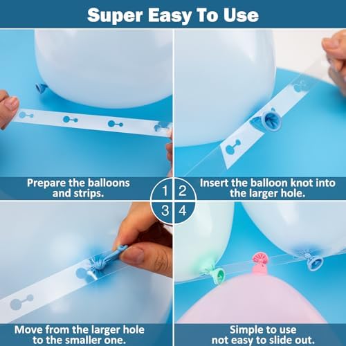 KICNIC Balloon Arch Strip Kit, 32.8 ft Tape Strips, 200 Glue Point Dots - Image 2