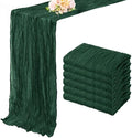 Emerald Green 6 Pack Cheesecloth Table Runner 10FT Boho Fabric Rustic Cheese Cloth Table Runner for Wedding 20 x 120 Inch Long Bridal Shower Baby Shower Gauze Sheer Birthday Party Table Decorations by FoliafeelHome