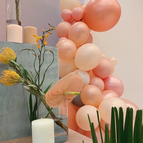 Voircoloria 105pcs Coral Red Party Latex Balloons, 12inch - Image 6