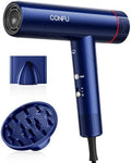 Travel Hair Dryer CONFU Ionic Blow Dryer with Diffuser for Curly Hair by CONFU