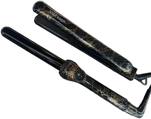 Jose Eber 1.25" Pure Ceramic Flat Iron, Black Marble Hair Straightener - Image 6