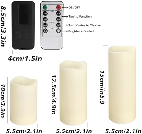 48- Pack of 3 Sizes of LED Flameless Candles.This Candle is Suitable for café, Fancy Restaurant, Bookstore and Other Scenes to Create a Relaxing and Romantic Atmosphere. - Image 4