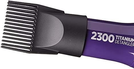 RED by Kiss Titanium 2300 Detangler Hair Dryer – Double Comb Layer Technology, 4X Faster Straightening, High Heat Resistant, Better Heat Distribution, 3 Bonus Titanium Detangler Piks, All Hair Types - Image 6