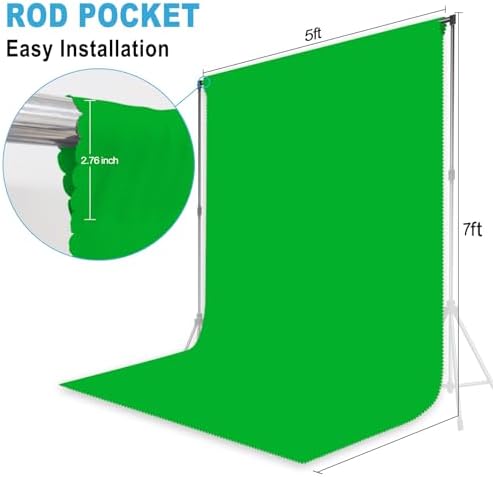Green Screen Key Backdrop, Polyester, 5X7 FT, Photography Background, Machine Washable, Green, LY166 - Image 6