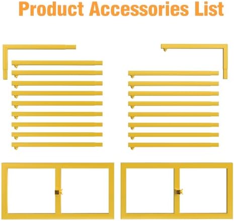 Heavy Duty Backdrop Stand, 8ft x 8ft, Adjustable Pipe and Drape Kit, Gold - Image 6
