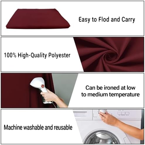 Burgundy Photography Backdrop for Photoshoot, Fabric 8x10ft - Image 7