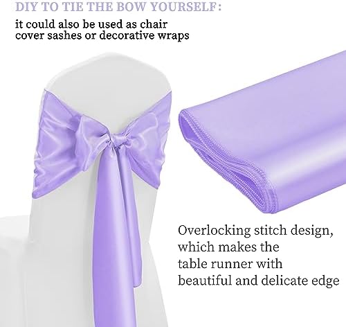 12 Pack Lavender Satin Table Runner 12 x 108 Inch Long Premium Table Runners for Wedding Party Events Decoration,Birthday Parties,Banquets Decorations,Graduations,Engagements - Image 4