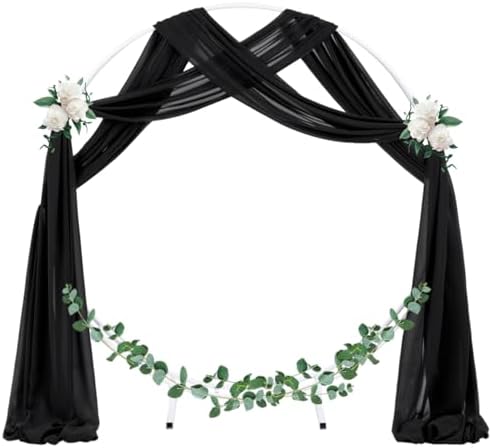 Wedding Arch Draping Fabric Sheer Chiffon Curtain Drape Wedding Party Decor - Image 2