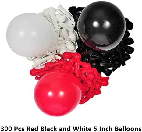 300 Pack Red Black and White Balloon 5 Inch Mini Latex Small Balloons - Image 2