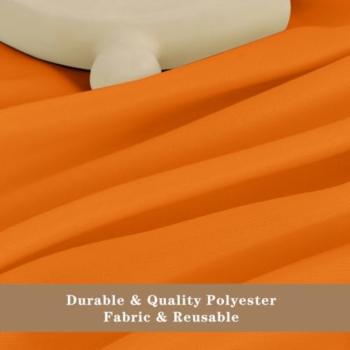 Fitable 6 Pack Orange Tablecloths 70 Inch Round for 36"-48" Tables - Image 3