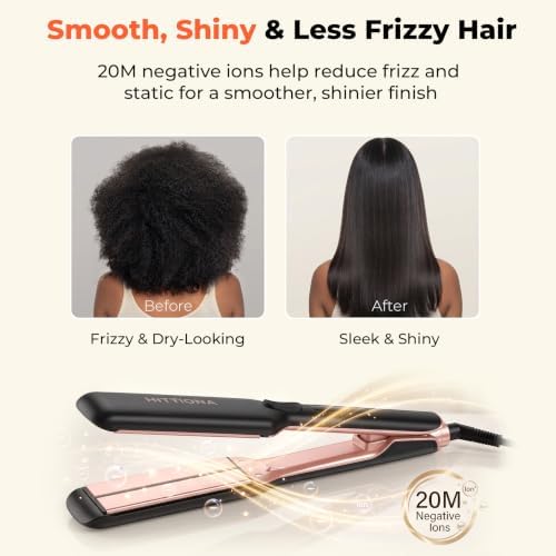 1.75" Wide Ceramic Hair Straightener for Women,Infrared Ionic Flat Iron - Image 3