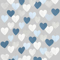 Silver Blue White Heart Party Decorations Dusty Blue Glitter Paper Silver White Love Heart Hanging Garland Streamer Banner for Birthday Valentines Day Anniversary Wedding Shower Party Supplies by pinkblume