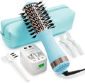 Travel Dual Voltage Hair Dryer Brush and Styler, 110-240V Auto Dual Voltage by Olaermoso