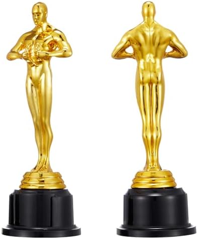 10'' Gold Award Trophy,4 Pack Gold Award Statues,Trophy for Award Ceremony,Celebration,Party Decorations,Party Props and Appreciation Gift - Image 2