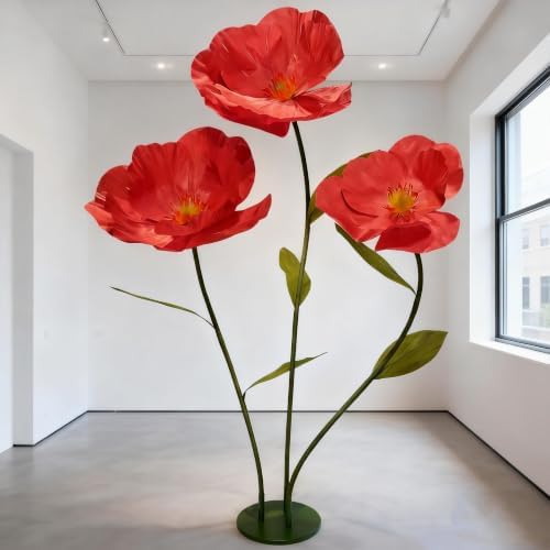 5.58FT Artificial Paper Flowers, Large Flower Backdrop - Image 7