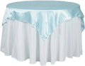 10 pcs 72x72 inch Light Blue Square Tablecloth Satin Fabric Overlays Linens | Table Cloths Cover for Wedding Party Banquet Reception Events Decoration Kitchen Dining Events Kitchen Dining by BalsaCircle