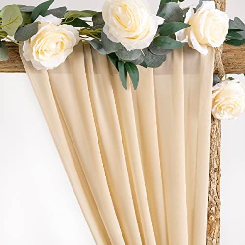 Wedding Arch Draping Fabric Sheer Chiffon Curtain Drape Wedding Party Decor - Image 3