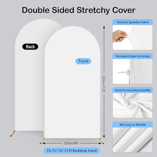 6.6 FT Backdrop Stand Arch Set with Cover,for Wedding Party Decor - Image 4