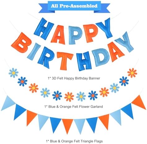 YEOCU Happy Birthday Decorations, No DIY, Pre-Strung 3D Banner - Image 4