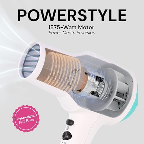 L'ANGE HAIR PowerStyle Turbo Ionic Hair Dryer | 1875 Watt Professional Blow Dryer with Diffuser & Concentrator | Multiple Heat & Speed Settings for Fast Drying | Salon-Grade Styling Tools, White - Image 5