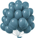 PartyWoo Slate Blue Balloons 50pcs Navy Dusty Blue Boho Neutral Color by PartyWoo