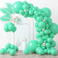 Voircoloria 130pcs Teal Balloons Garland Arch Kit, 18 12 10 5 Inch by Voircoloria