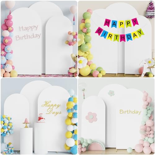 Wokceer Arch Backdrop Cover White Covers Stretchy Backdrop 7.2FT,6.6FT,6FT - Image 4