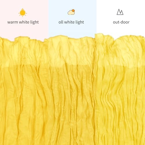 3 Pack Lemon Yellow Cheesecloth Table Runner, 17 x 108 inch, Semi Sheer Boho Cheese Cloth Fabric Table Runner Bulk for Wedding, Birthday, Party, Holiday, Home Decor (Lemon Yellow) - Image 7