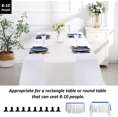 SiinvdaBZX 12 Pcs White Satin Table Runner 12 x 108 inches Long - Image 3