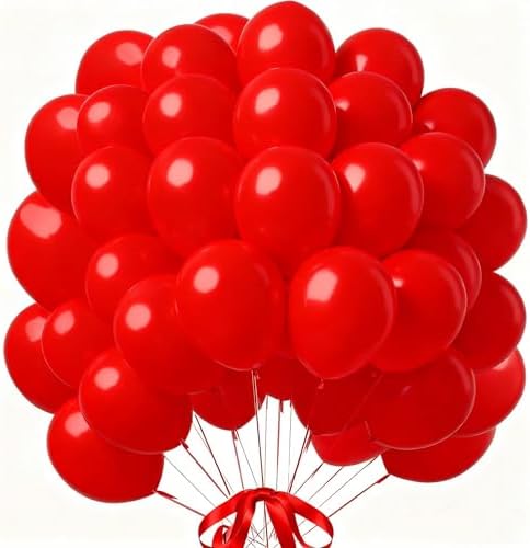 160Pcs Red Balloons 12 Inch Bulk Latex Balloon for Baby Shower Birthday Wedding Party Decorations by PAXILE