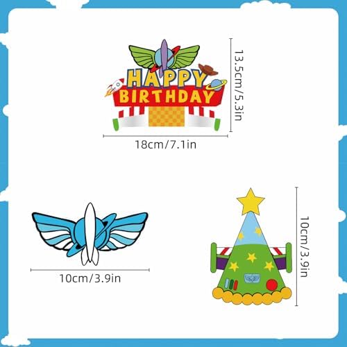 Story Birthday Party Decorations 130pcs for 20 Guests,Include 1 Banner, 12 Cupcake Topper, 1 Cake Topper,40 Paper Plates,20 Napkins,20 Paper Cups,2 Plastic Tablecloth,20 Forks,14 Latex Balloons - Image 4