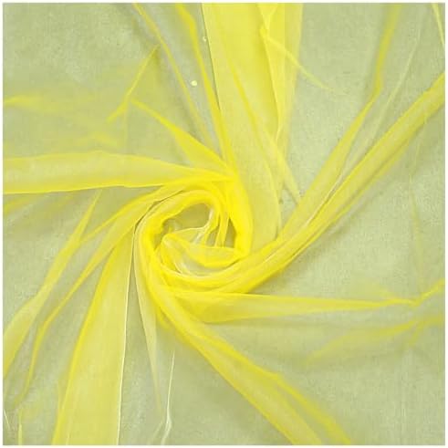 75 Yard Organza Fabric 44" Wide for Wedding Event Décor - Yellow - Image 4