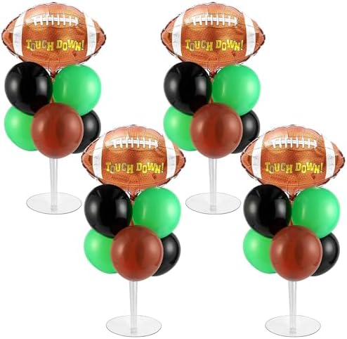 Naozinebi 4 Sets Football Birthday Party Balloons Stand Kit Party Decor by Naozinebi