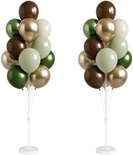 2 Sets Gold Balloon Stand Kit With Base For Floor or Table by IMISNO