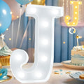 Pooqla LED Marquee Letter Lights, Warm White and Cool White Decorative Lighted Letters, Light Up Alphabet Letters for Boys Girls, Party, Wedding, Bar, Night Light, Birthday Decoration, Letter J by Pooqla