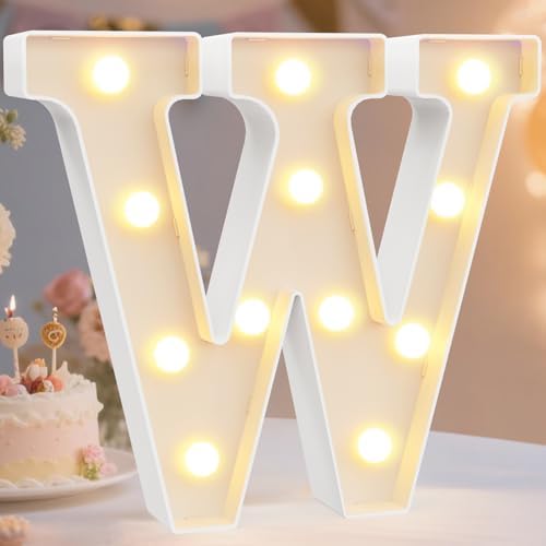 Pooqla LED Marquee Letter Lights Sign, Light Up Alphabet Letter for Home Party Wedding Decoration W by Pooqla