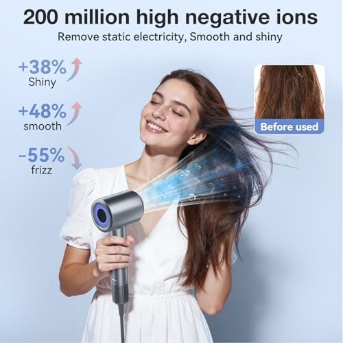 Tailulu Hair Dryer, 160000 RPM High-Speed Ionic Blow Dryer - Image 4