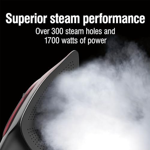 CHI Steam Iron for Clothes with Vertical Steam Burst, 1700 Watts, Black - Image 3