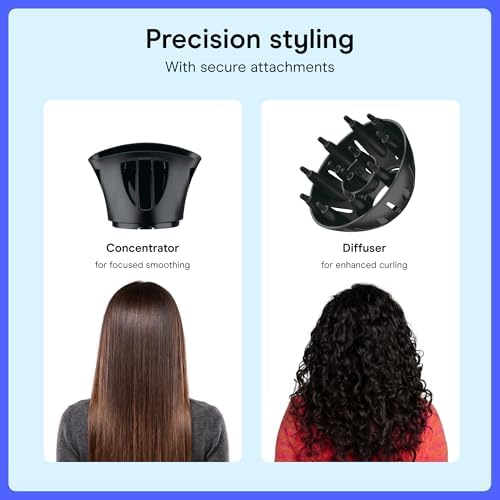 Conair Lightweight Hair Dryer, 1875W, Diffuser & Concentrator Attachments - Image 3